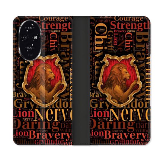 Housse cuir portefeuille Pour Honor 200 5G Harry Potter Griffondor