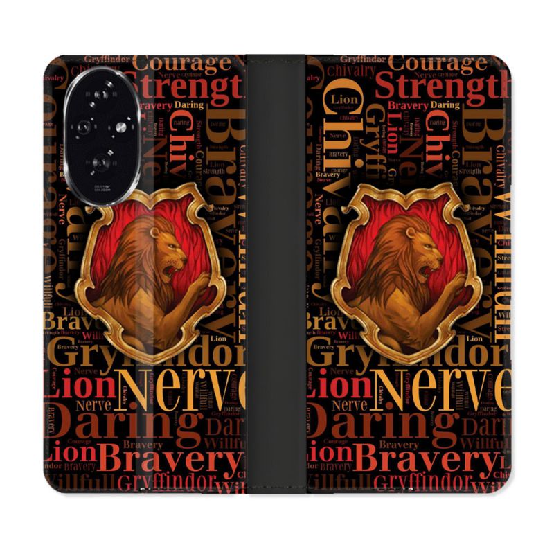 Housse cuir portefeuille Pour Honor 200 5G Harry Potter Griffondor