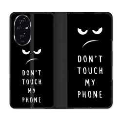 Housse cuir portefeuille Pour Honor 200 5G Humour Don't Touch