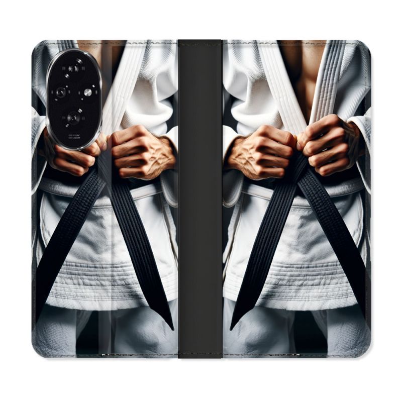 Housse cuir portefeuille Pour Honor 200 5G Kimono Ceinture
