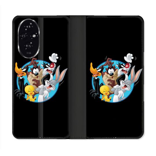 Housse cuir portefeuille Pour Honor 200 5G Looney Tunes