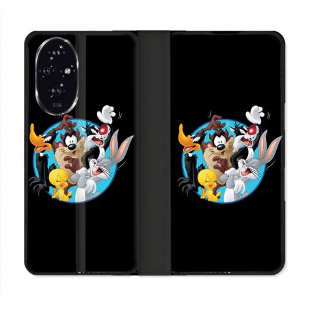 Housse cuir portefeuille Pour Honor 200 5G Looney Tunes
