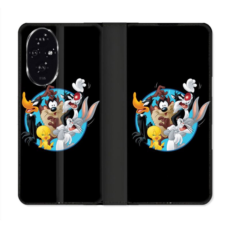 Housse cuir portefeuille Pour Honor 200 5G Looney Tunes
