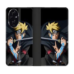 Housse cuir portefeuille Pour Honor 200 5G Manga Boruto Tatouage