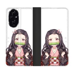 Housse cuir portefeuille Pour Honor 200 5G Manga Demon Slayer Nezuko