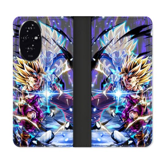Housse cuir portefeuille Pour Honor 200 5G Manga Dragon Ball Sangohan Duo