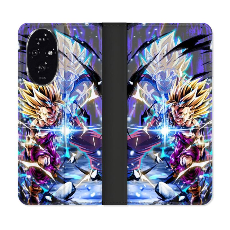 Housse cuir portefeuille Pour Honor 200 5G Manga Dragon Ball Sangohan Duo