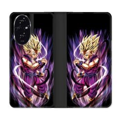 Housse cuir portefeuille Pour Honor 200 5G Manga Dragon Ball Sangohan Violet