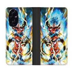 Housse cuir portefeuille Pour Honor 200 5G Manga Dragon Ball Sangoku Blanc