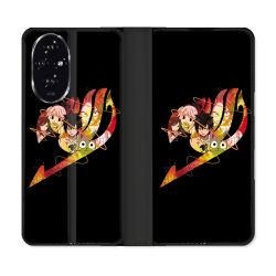 Housse cuir portefeuille Pour Honor 200 5G Manga Fairy Tail Logo Noir
