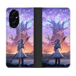 Housse cuir portefeuille Pour Honor 200 5G Manga Frieren