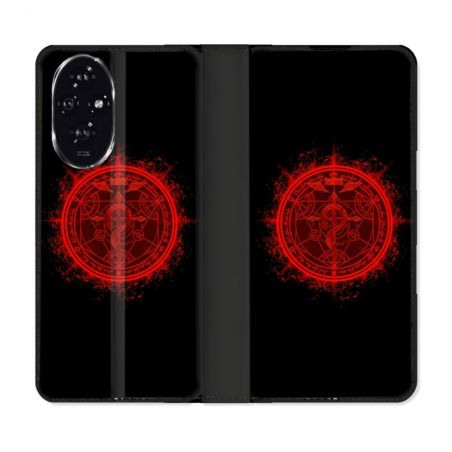 Housse cuir portefeuille Pour Honor 200 5G Manga Fullmetal Alchemist Logo