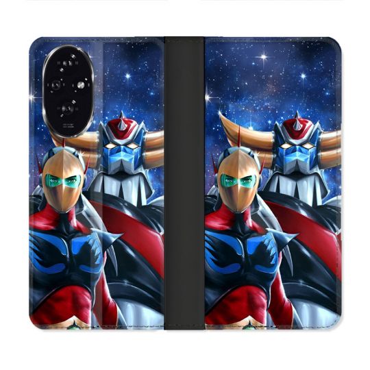 Housse cuir portefeuille Pour Honor 200 5G Manga Goldorak