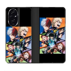 Housse cuir portefeuille Pour Honor 200 5G Manga My Hero Academia Noir