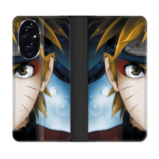 Housse cuir portefeuille Pour Honor 200 5G Manga Naruto Blanc