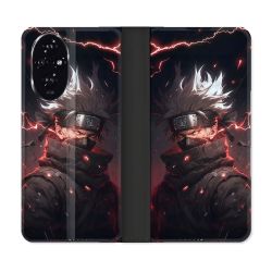 Housse cuir portefeuille Pour Honor 200 5G Manga Naruto Kakashi Dark