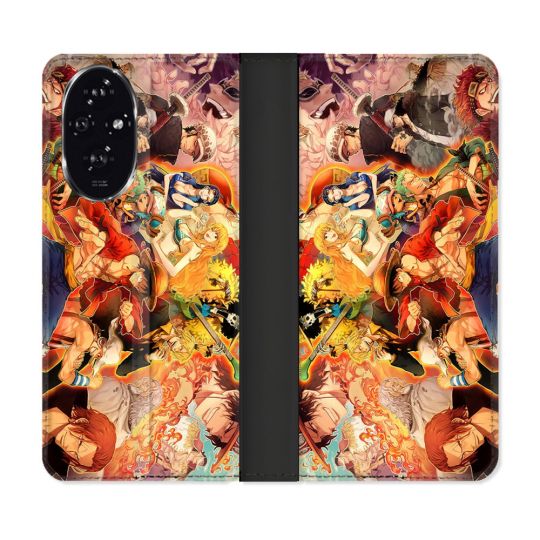 Housse cuir portefeuille Pour Honor 200 5G Manga One Piece Nakama