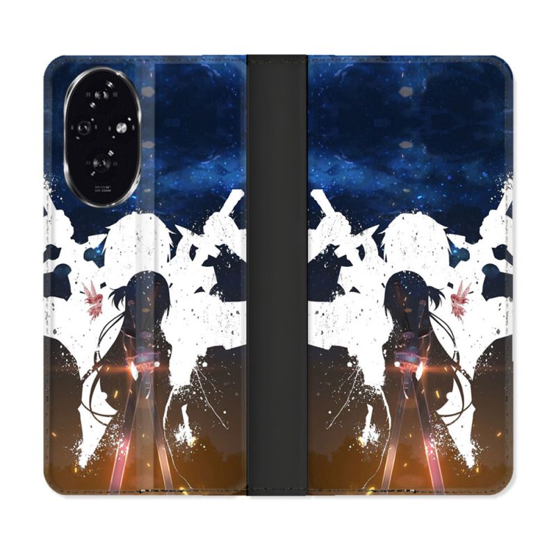 Housse cuir portefeuille Pour Honor 200 5G Manga SAO sword Art Online Asuna