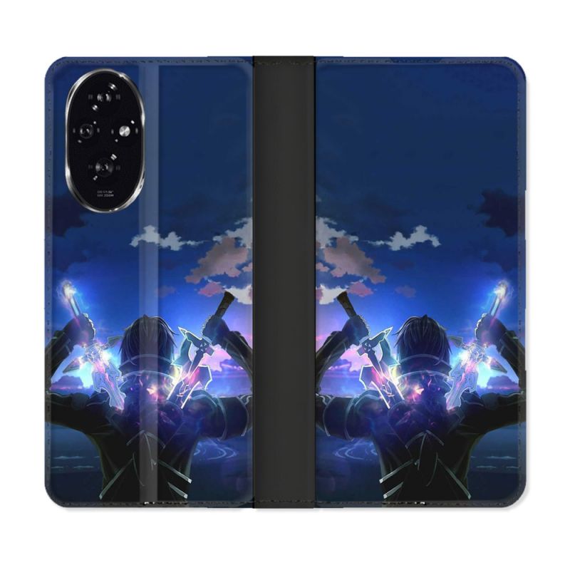 Housse cuir portefeuille Pour Honor 200 5G Manga SAO sword Art Online Epee
