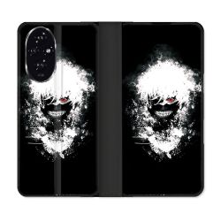 Housse cuir portefeuille Pour Honor 200 5G Manga Tokyo Ghoul Kaneki Tag