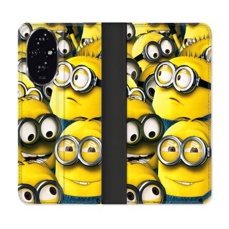 Housse cuir portefeuille Pour Honor 200 5G Minions Groupe