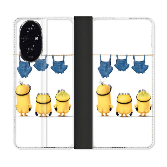 Housse cuir portefeuille Pour Honor 200 5G Minions Nus