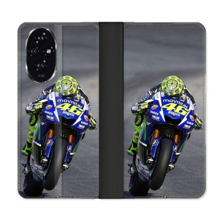 Housse cuir portefeuille Pour Honor 200 5G Moto Course GP Wheeling 46