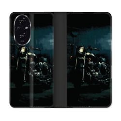 Housse cuir portefeuille Pour Honor 200 5G Moto Harley Vintage
