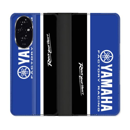 Housse cuir portefeuille Pour Honor 200 5G Moto Yamaha
