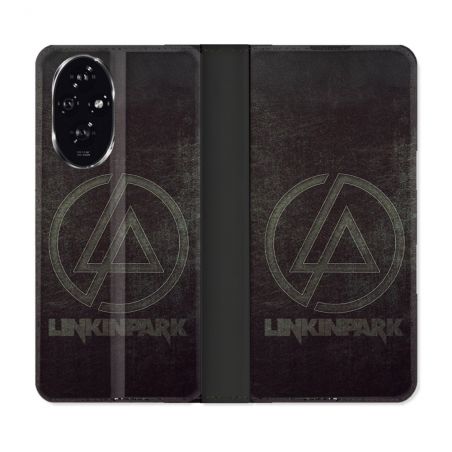Housse cuir portefeuille Pour Honor 200 5G Musique Rock Linkin Park