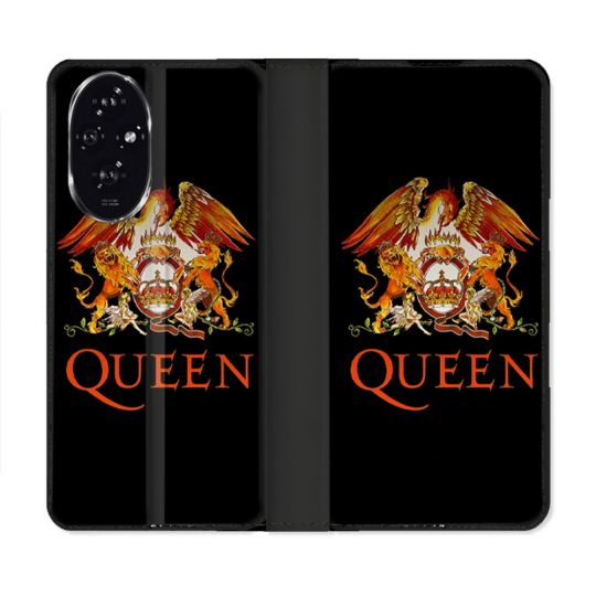 Housse cuir portefeuille Pour Honor 200 5G Musique Rock Queen