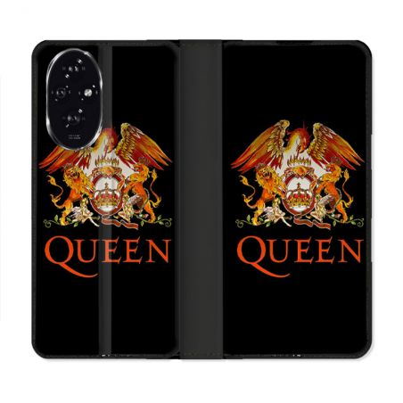Housse cuir portefeuille Pour Honor 200 5G Musique Rock Queen