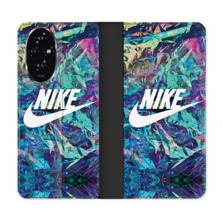 Housse cuir portefeuille Pour Honor 200 5G Nike Turquoise