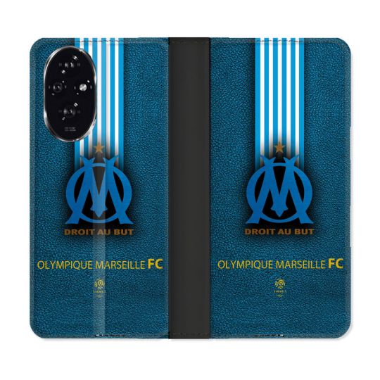 Housse cuir portefeuille Pour Honor 200 5G Olympique Marseille OM Bande