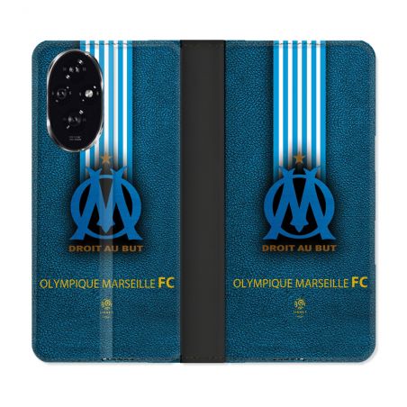Housse cuir portefeuille Pour Honor 200 5G Olympique Marseille OM Bande