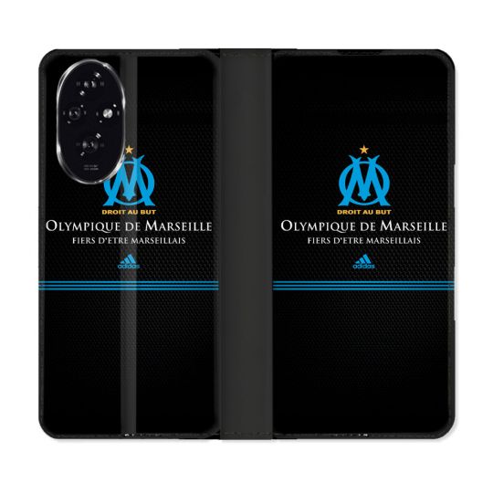 Housse cuir portefeuille Pour Honor 200 5G Olympique Marseille OM Fier etre Marseillais