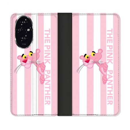 Housse cuir portefeuille Pour Honor 200 5G Panthere Rose