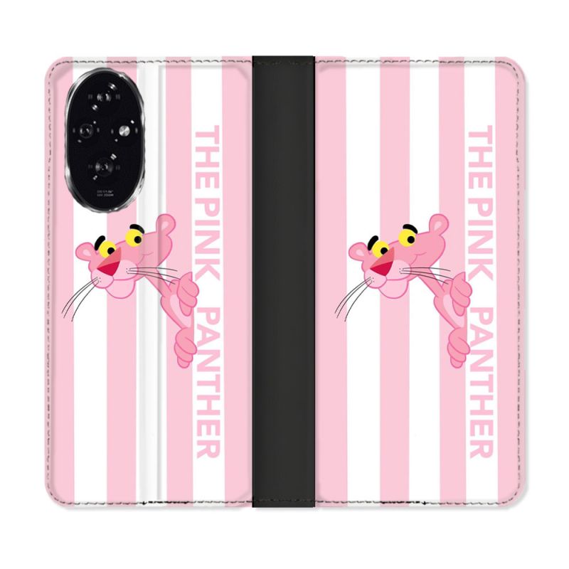 Housse cuir portefeuille Pour Honor 200 5G Panthere Rose