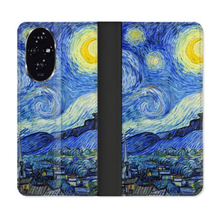 Housse cuir portefeuille Pour Honor 200 5G Peinture La nuit étoilée