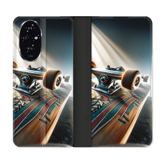Housse cuir portefeuille Pour Honor 200 5G Planche Skate