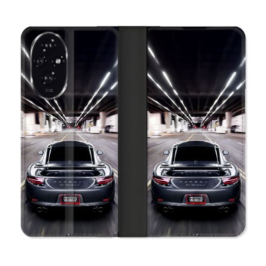 Housse cuir portefeuille Pour Honor 200 5G Porsche 911