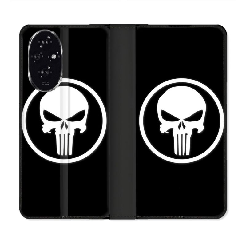 Housse cuir portefeuille Pour Honor 200 5G Punisher