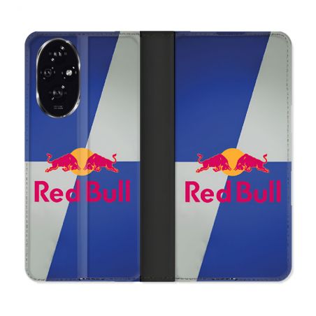 Housse cuir portefeuille Pour Honor 200 5G Red Bull Classique