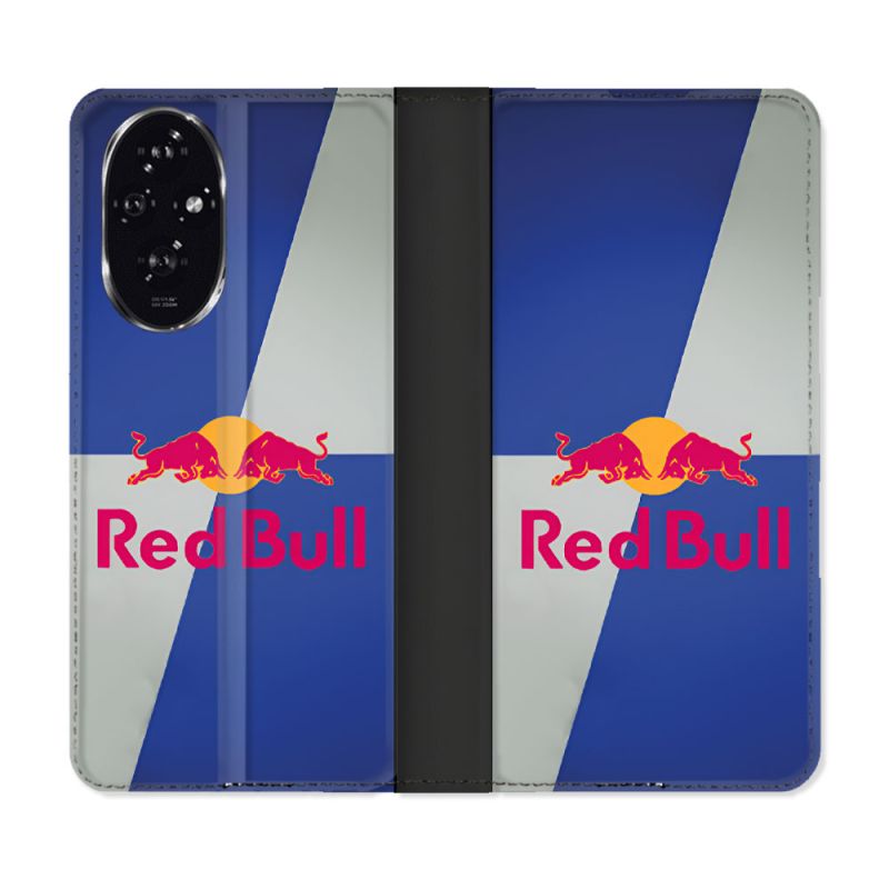 Housse cuir portefeuille Pour Honor 200 5G Red Bull Classique