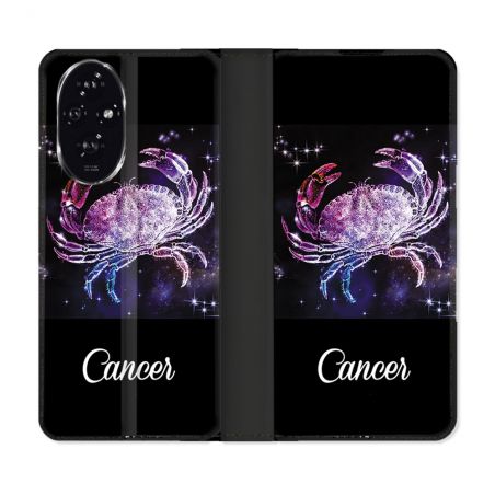 Housse cuir portefeuille Pour Honor 200 5G Signe Zodiaque 2 Cancer