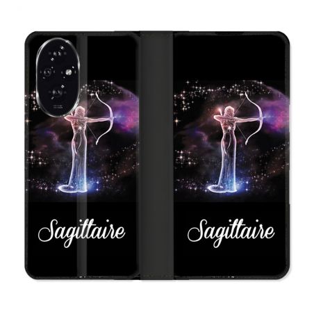Housse cuir portefeuille Pour Honor 200 5G Signe Zodiaque 2 Sagittaire