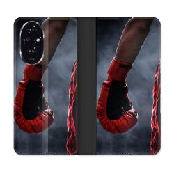 Housse cuir portefeuille Pour Honor 200 5G Sport Boxe Gant Rouge