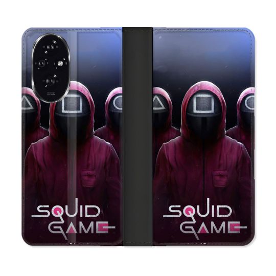 Housse cuir portefeuille Pour Honor 200 5G Squid Game