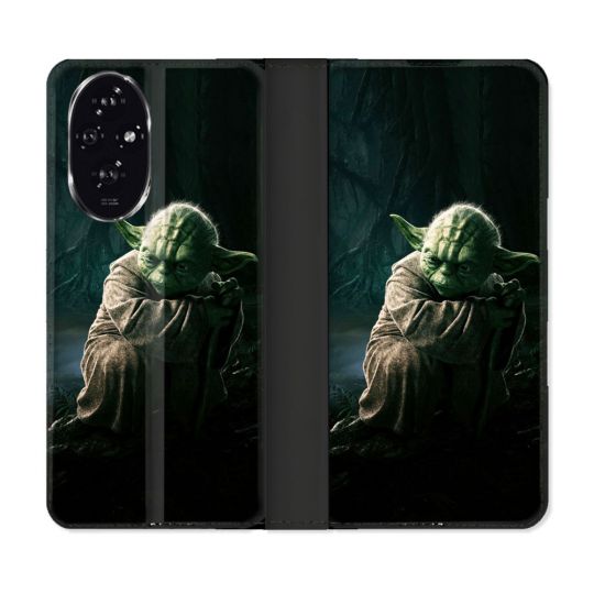 Housse cuir portefeuille Pour Honor 200 5G Star Wars - Yoda sombre