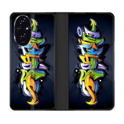 Housse cuir portefeuille Pour Honor 200 5G Street Art Graffiti